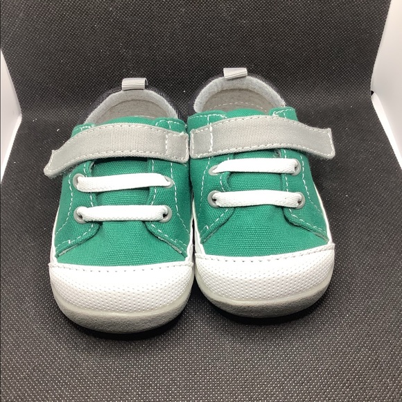 See Kai Run - Stevie II Green/Gray Baby Sneakers - Picture 3 of 4